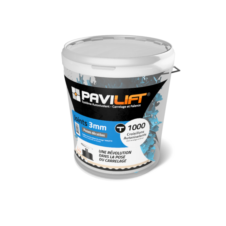 Boîte de 1000 croisillons autonivelants PAVILIFT 3 mm en T