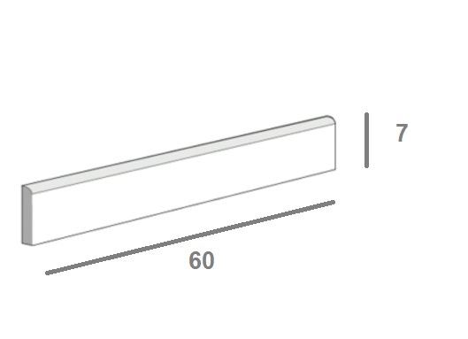 boite de 20 plinthes BLOK BIANCO 7x60
