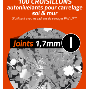 Sachet de 100 croisillons croisillons autonivelants PAVILIFT 1,7 mm en I