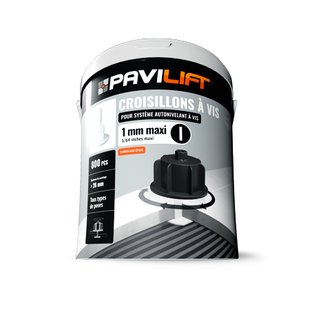 Boîte de 800croisillons autonivelants PAVILIFT 1mm MAXI en I